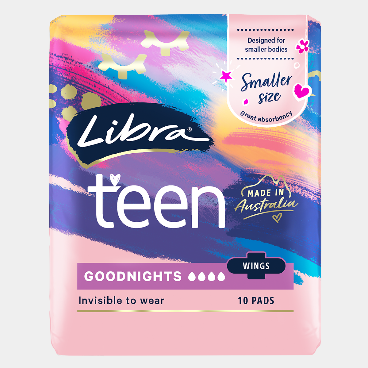 Libra Teen Goodnight Pads with Wings